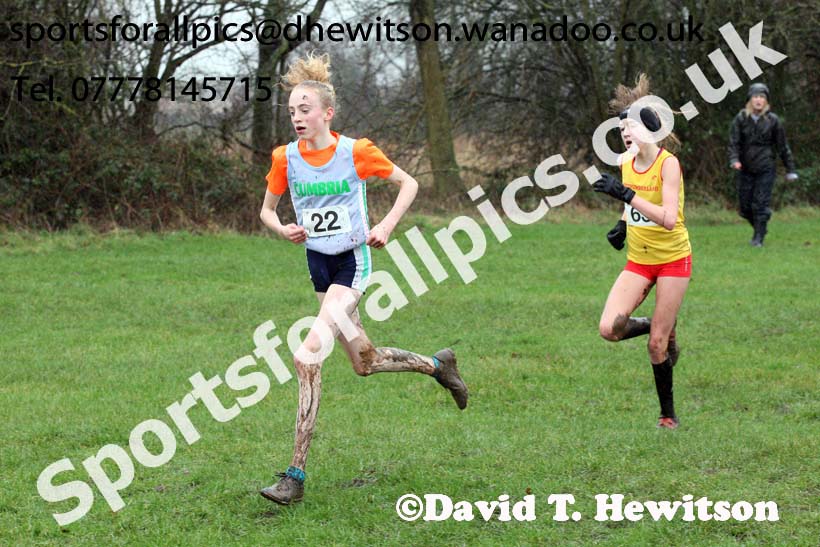 Junior girls Northern Inter Counties Schools Cross Country, Stockton. Photo: David T. Hewitson/Sports for All Pics